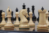 The Legendary Artisan Series Luxury Staunton Boxwood/Ebony Chess Pieces - 4.4" King