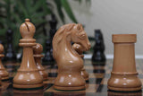 The Herman Steiner Commemorative Series Chess Pieces in Antiqued Boxwood and Ebony - 5.0" King