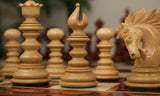 Raging Stallions Series Luxury Staunton Blood Rosewood Chessmen - 4.4" King