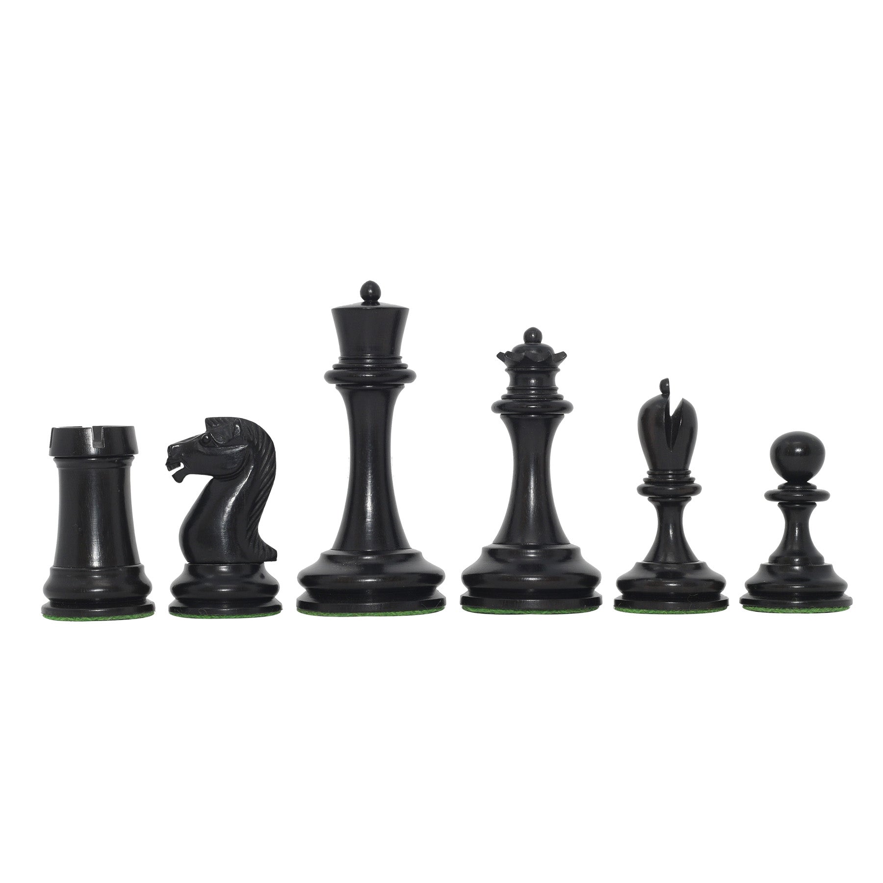 Reproduction Vintage B & Co 1860s Antique Chess Set in Ebony / Antiqued Box wood - 4" King