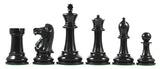 1978 Olympiad Havanna 3.78" Reproduction Distressed Antiqued & Ebonised Chessmen