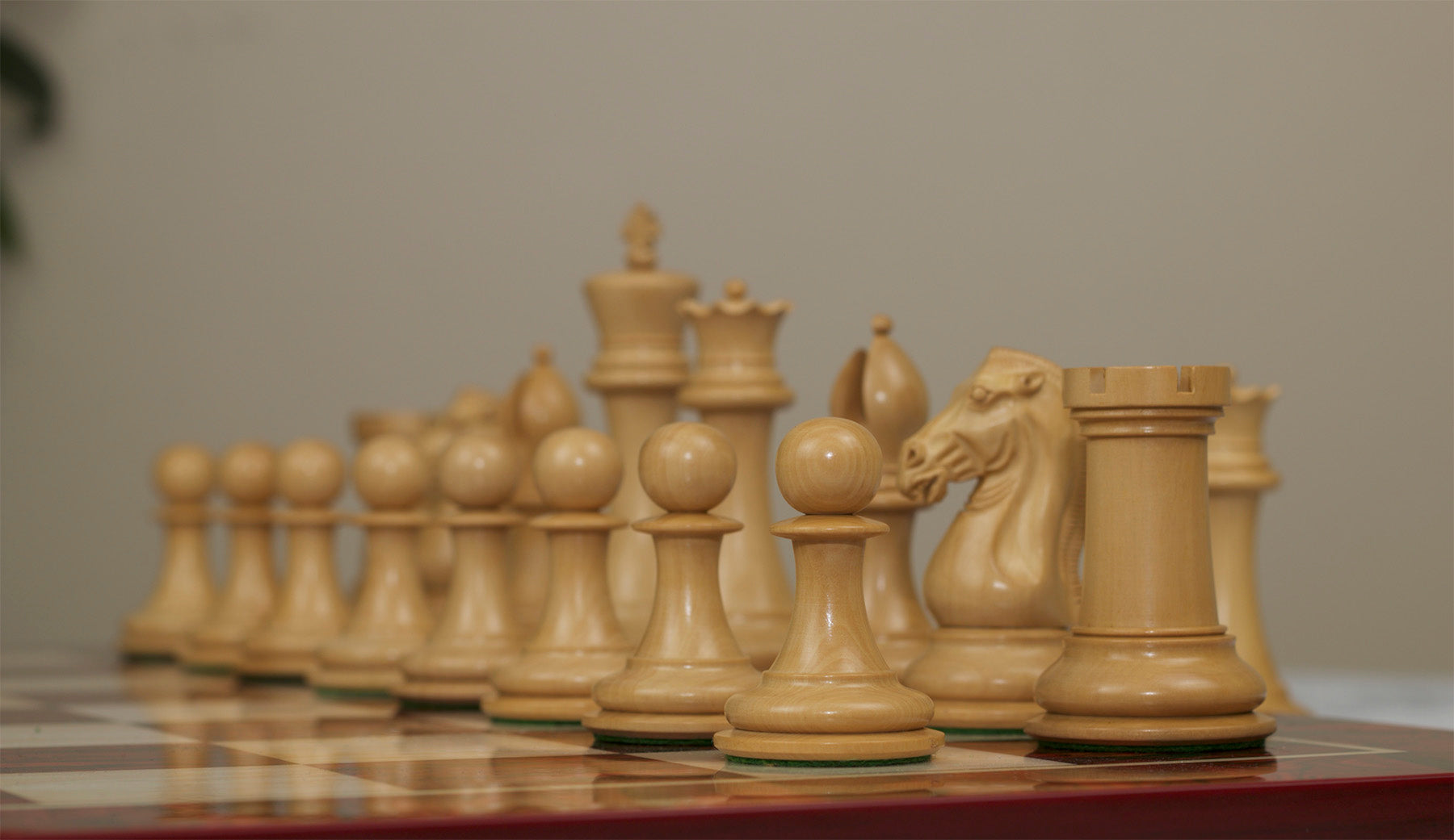 Chariot of Selene Series 4.4" Luxury Staunton Chessmen in Ebony Wood