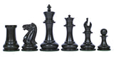 Vintage Reproduction 1850-55 Staunton 4.4" Ebony/ Antique Chess Pieces