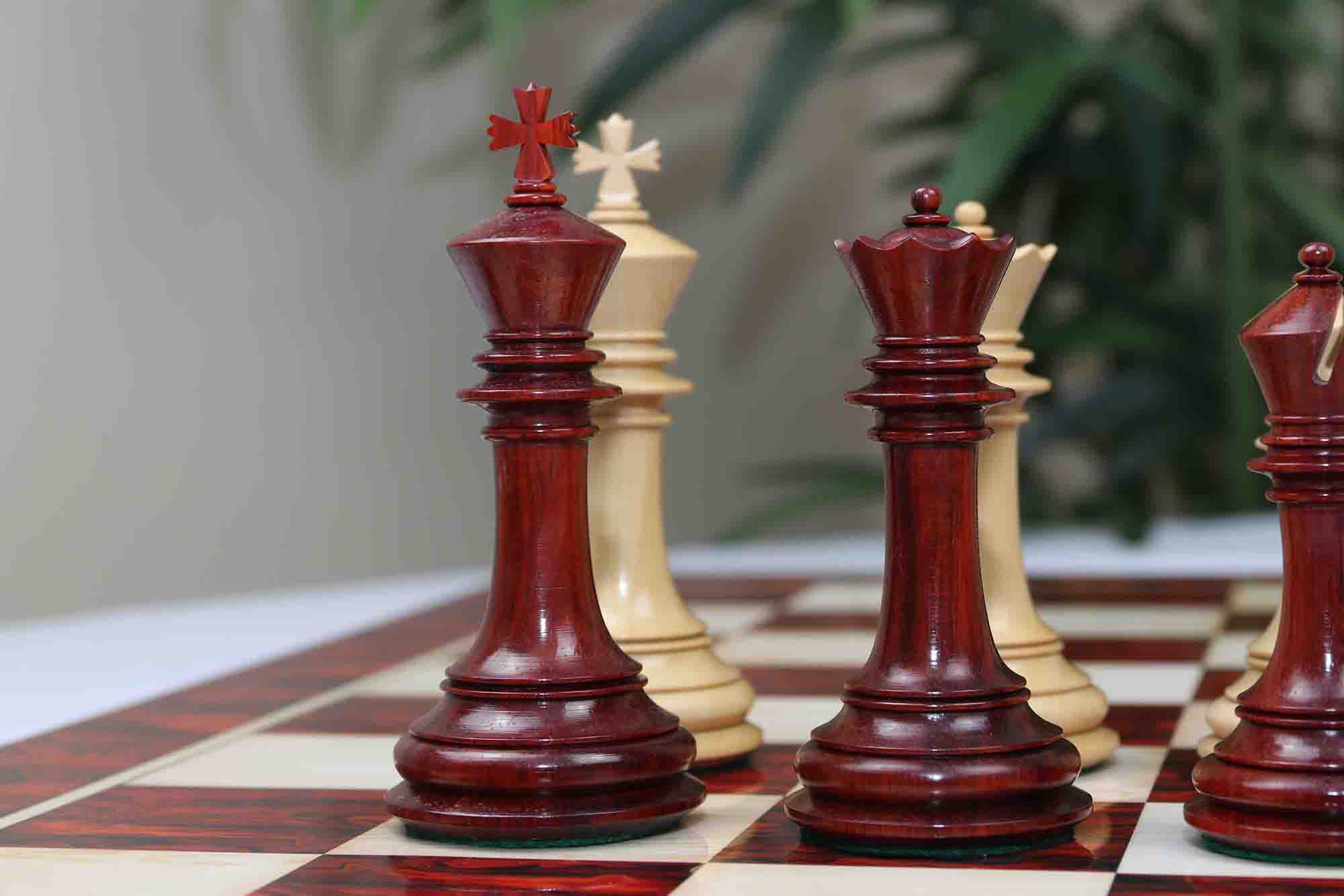 Archbishop & Chancellor ,Capablanca Chess Game,The Parker Bridle Series ,  Boxwood & Padauk , 4.25 King with 2.25 Square Collector Series 10x10  Chess