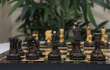 Dubrovnik Series 1970 Reproduction 3.75" Luxury Burnt Boxwood Lacquered Chess Set
