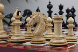 The Arthurian Series 4.4" Luxury Artisan Ebony Wood Chess Pieces