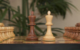 Aron Series Luxury 4" Luxury Staunton Chess Pieces in Boxwood & Golden Rosewood