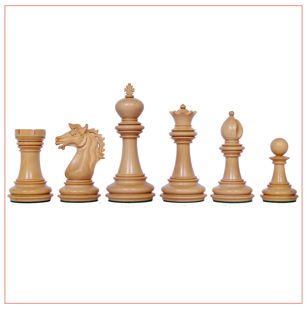 Regal Series 4" Ebony Wood Staunton Chess Set with Board