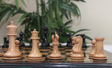 1849 Early Version Reproduced 4.4" Chess Set in Distressed Boxwood/Ebony