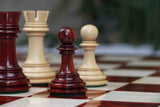 The Stallion of Columbus Series Luxury Staunton Padouk/Boxwood Chess set: King Height 4.4"