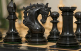 Valluzia Series 4.4" Luxury Staunton Chessmen in Ebony and Boxwood