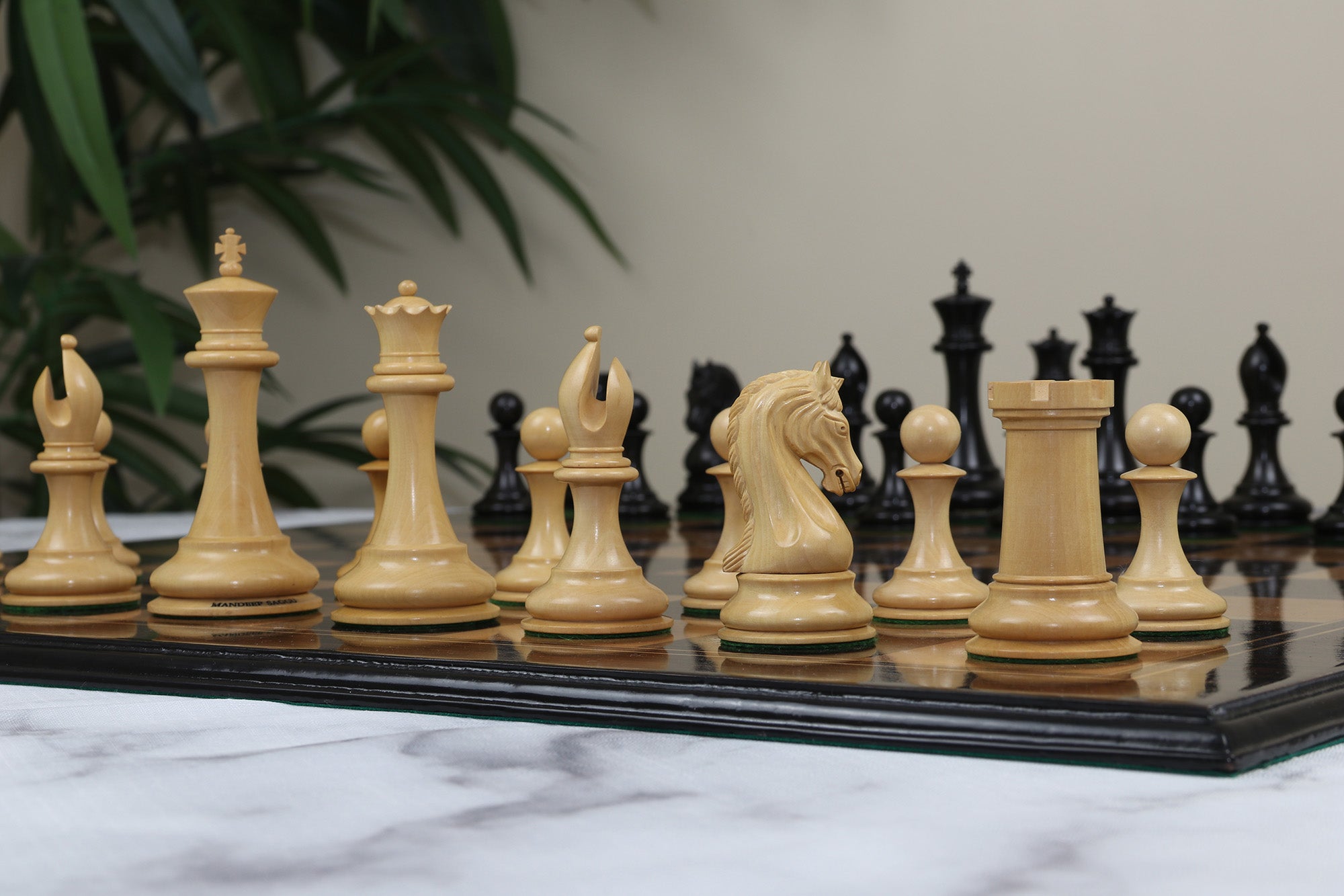 Staunton St. Petersburg Chess Set, Box and Board Combination - Ebony