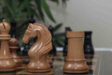 The Herman Steiner Commemorative Series Chess Pieces in Antiqued Boxwood and Ebony - 5.0" King