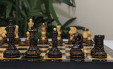 Dubrovnik Series 1970 Reproduction 3.75" Luxury Burnt Boxwood Lacquered Chess Set