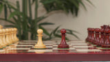 Tristan Series Luxury Staunton Chess Pieces in Blood Rose wood: King Size 4"
