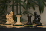 Walter Grimshaw 1854 Reproduced Staunton 3.5"  Boxwood/Ebony Chessmen