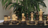 Dubrovink Series 1970 Reproduction 3.75" Luxury Burnt Boxwood Chess Set