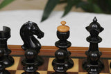 The Austrian Coffehouse Series Vintage Luxury Chess Pieces in Antiqued Boxwood and Ebony - 4.0" King