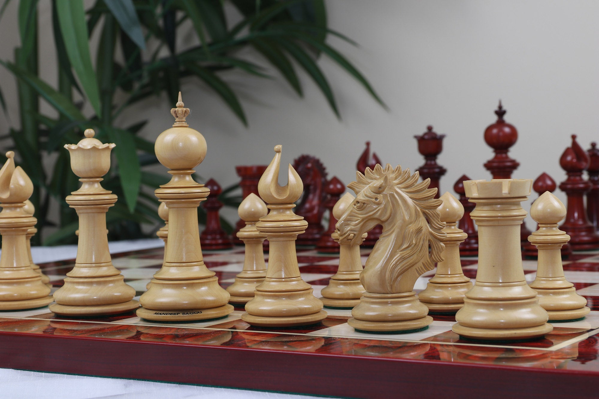 The Arthurian Series 4.4" Luxury Artisan Staunton Padouk Wood Chess Pieces