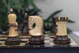 Zagreb '59 Series Luxury Chessmen in Lacquered Burnt Boxwood - 3.75" King Height