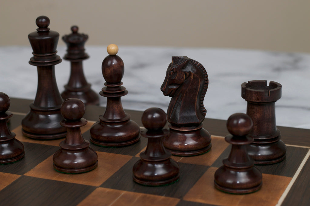 Dubrovnik 1950 Vintage Reproduction 3.75" Chess set in Mahogany