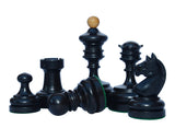 German Knubbel Reproduction Vintage 1930 Chess Set 3.5" in Antiqued and ebonised Box wood