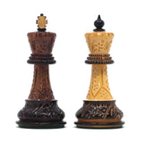 Zagreb '59 Series Luxury Chessmen in Lacquered Burnt Golden Rose/ Boxwood - 3.75" King Height