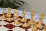 Tristan Series Luxury Staunton Chess Pieces in Blood Rose wood: King Size 4"