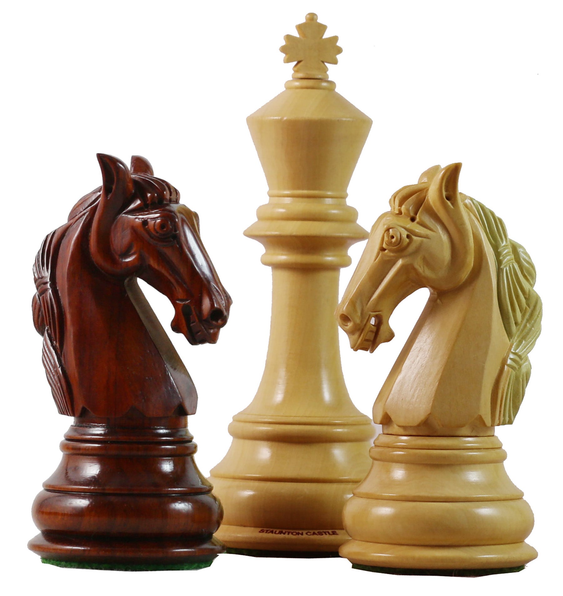 Columbian Series 4.5" Premium Staunton Chess Set in African Padouk and Box wood