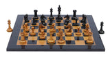 Antique Look Chess Board with Square size 2.25" X 2.25" Square size in antiqued Box wood and Ebony wood Look