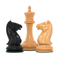 Morphy Cooke 1849-50 Vintage 3.5" Reproduction Chess Set in Non-Antiqued Boxwood & Ebony
