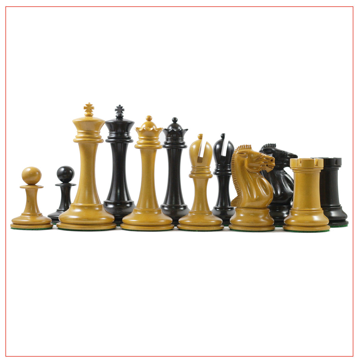 B & Company Reproduction 4.4" Staunton Chess Set