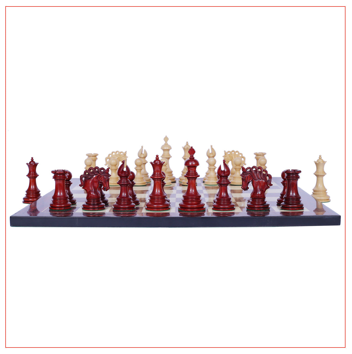 Westminster Series 4.4" Staunton Chess Set - Padouk Wood