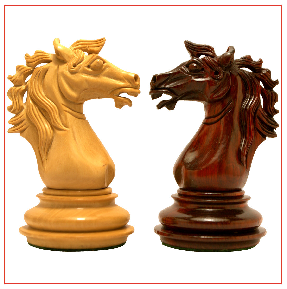 Regal Series 4" Padouk Wood Chess Pieces