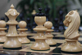 The Austrian Coffehouse Series Luxury 4" Chessmen in Natural Boxwood & Ebony