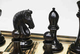 Grand Collection Signature Series Luxury Staunton Chess Pieces in Ebony and Boxwood: King Size 4.4"
