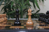 The Herman Steiner Commemorative Series Chess Pieces in Antiqued Boxwood and Ebony - 5.0" King