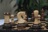 Zagreb '59 Series Luxury Chessmen in Burnt Golden Rose/ Boxwood - 3.75" King Height