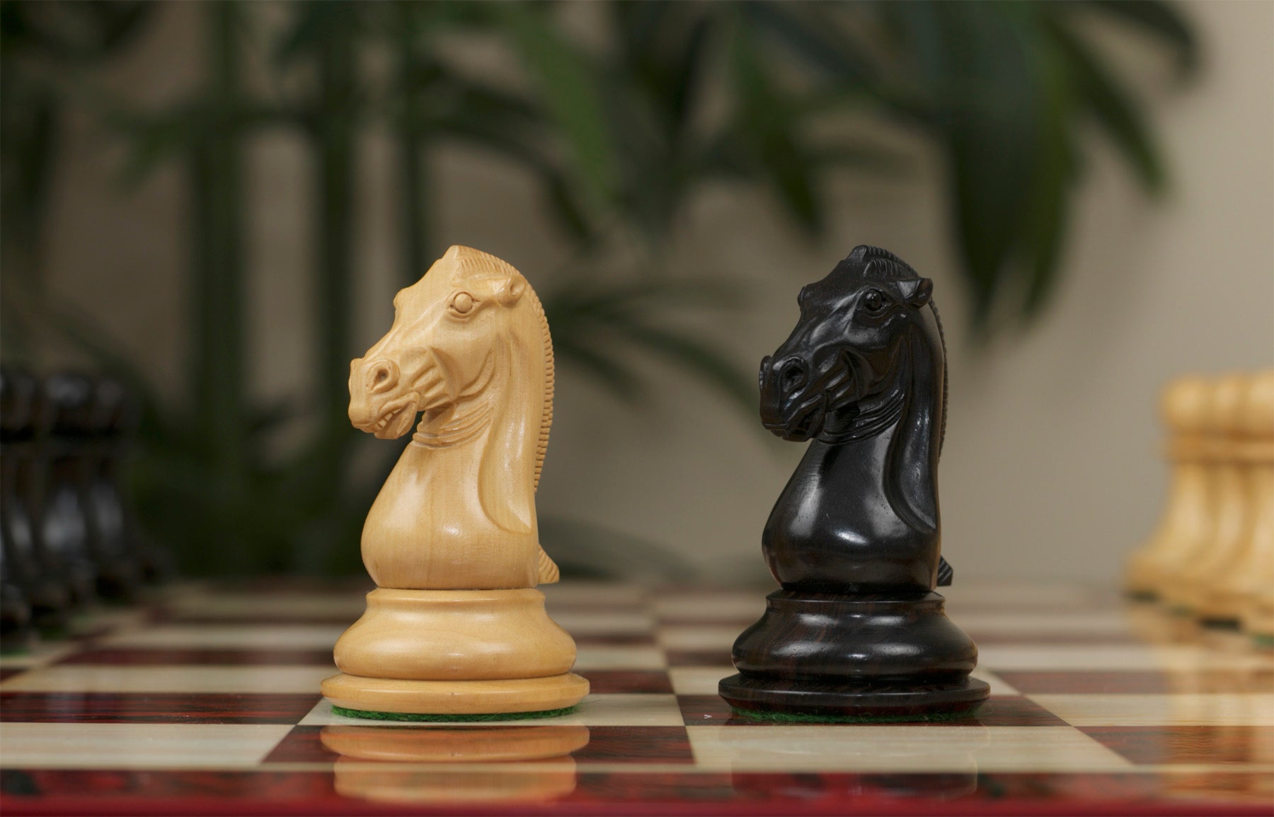 Chariot of Selene Series 4.4" Luxury Staunton Chessmen in Ebony Wood