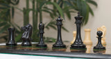 B & Company Reproduced Staunton 4.4" Non-Antiqued/Ebony Chessmen