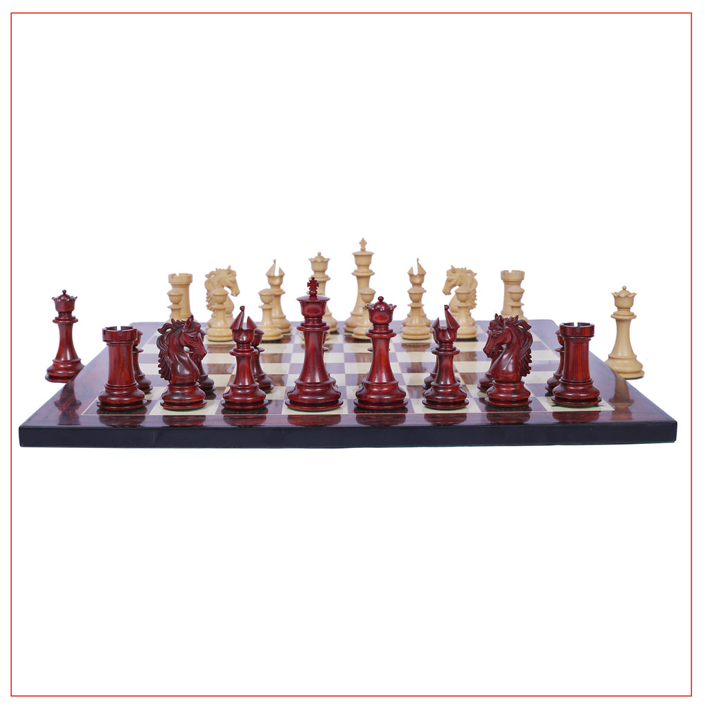 Heritage Series 4.4" Staunton African Padouk Chess Set
