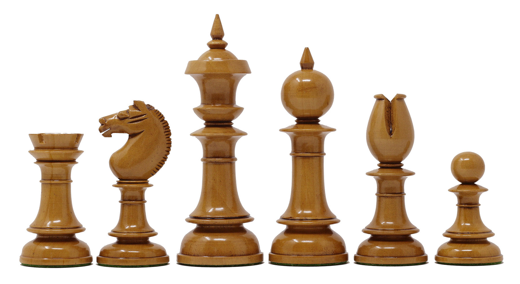 Northern Upright Vintage 5" Antiqued chess set in Distressed Boxwood & Ebony wood