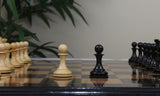 The Legendary Artisan Series Luxury Staunton Boxwood/Ebony Chess Pieces - 4.4" King