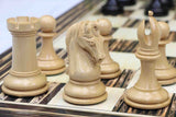 Grand Collection Signature Series Luxury Staunton Chess Pieces in Ebony and Boxwood: King Size 4.4"