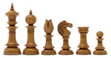 Northern Upright Vintage 5" Antiqued chess set in Distressed Boxwood & Ebony wood