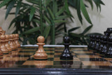The Herman Steiner Commemorative Series Chess Pieces in Antiqued Boxwood and Ebony - 5.0" King