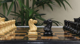 Original Reproduction Nathaniel 1849 Vintage 4.4" Chess Pieces in Boxwood & Ebony