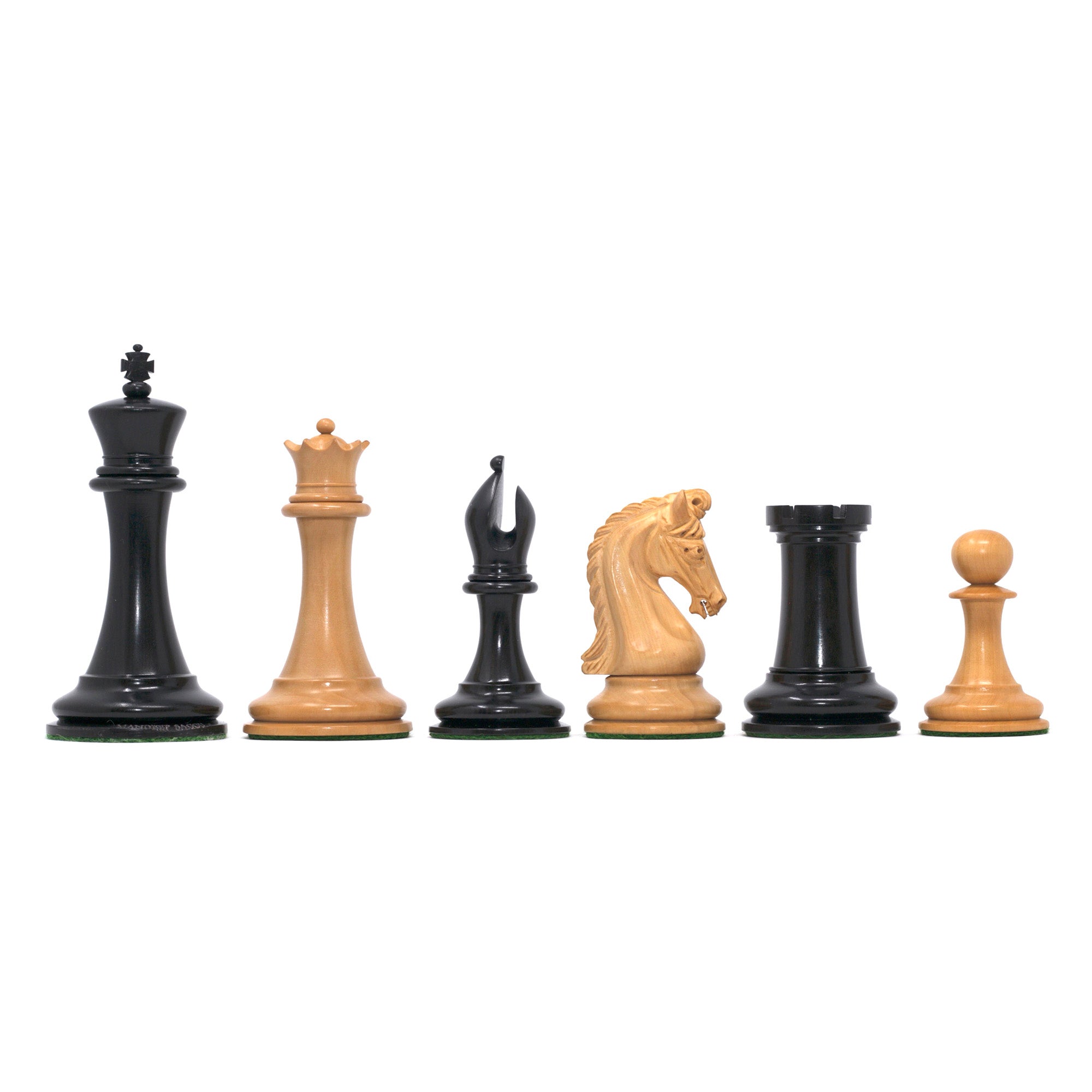 Tristan Series Luxury Staunton Chess Pieces in Ebony wood: King Size 4"