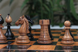 THE 1951-1954 "ČESKÁ KLUBOVKA" FIDE TOURNAMENT CZECH REPRODUCED CHESSMEN IN EBONY WOOD & DISTRESSED BOXWOOD - 4.0" KING