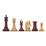Tristan Series Luxury Staunton Chess Pieces in Blood Rose wood: King Size 4"